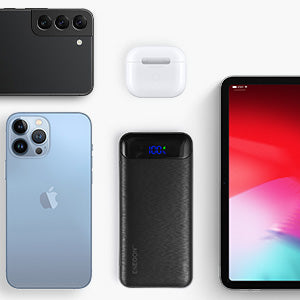 ENEGON Kit de carregador portátil: Power Bank de 10000 mAh 5 V/3 A (15 W) com carregador de 15 W e cabo USB-C