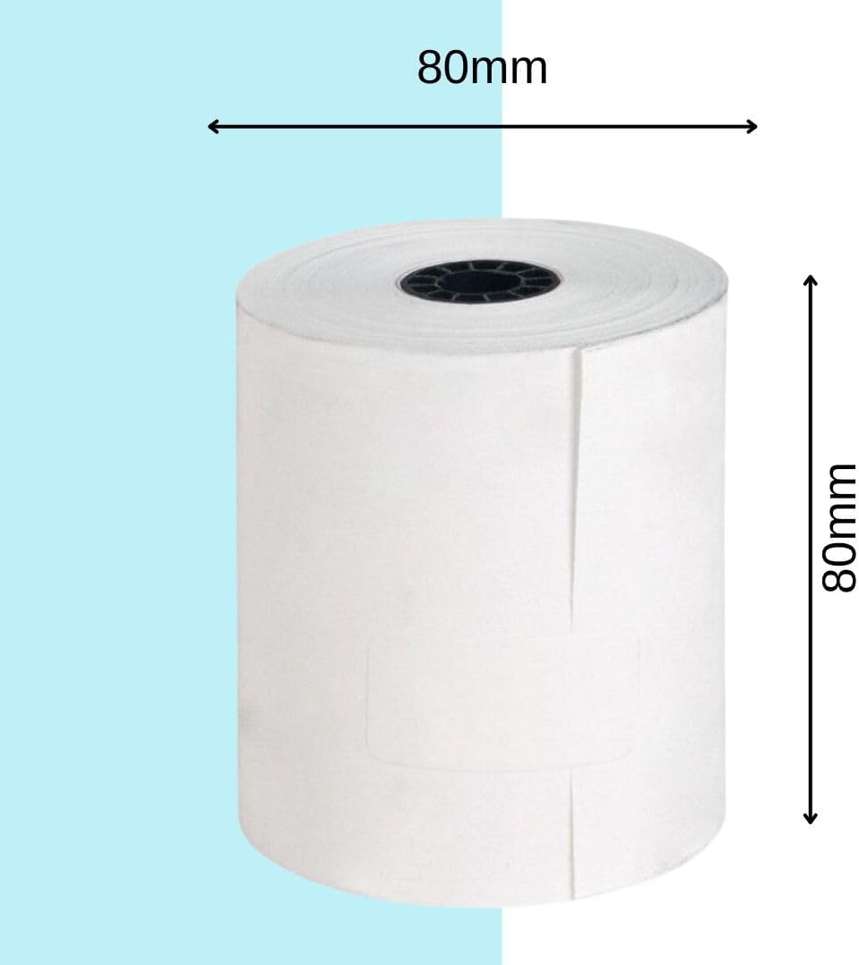 Pack de 5 rolos de Papel Térmico 80x80mm