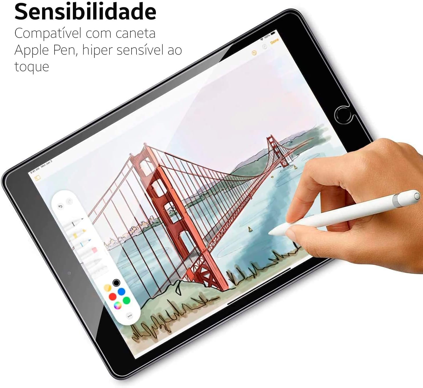 Película De Vidro Temperado Premium Para iPad