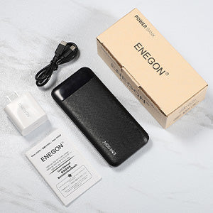 ENEGON Kit de carregador portátil: Power Bank de 10000 mAh 5 V/3 A (15 W) com carregador de 15 W e cabo USB-C
