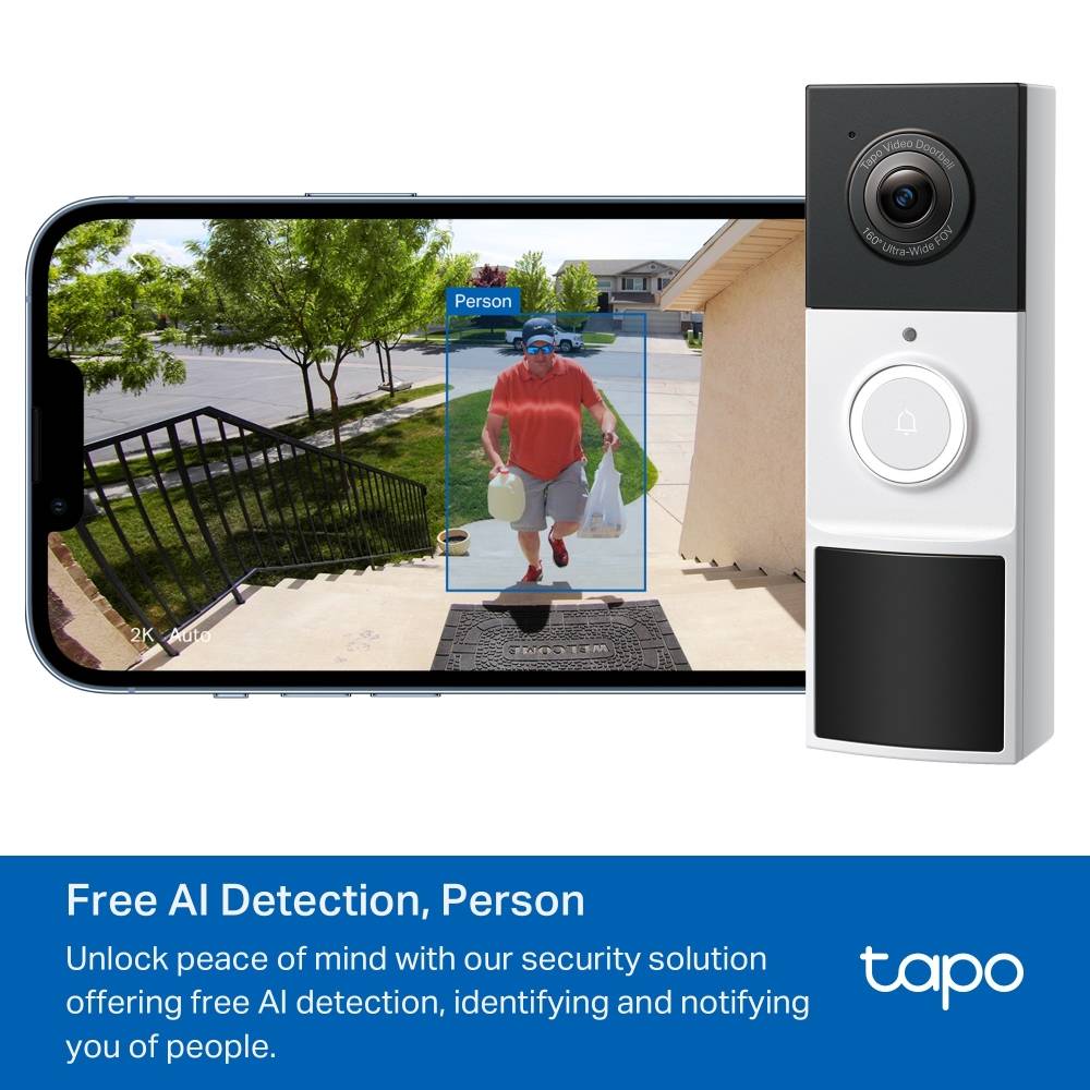 Campainha Inteligente com Bateria - TP-Link Tapo D210 2K IP65