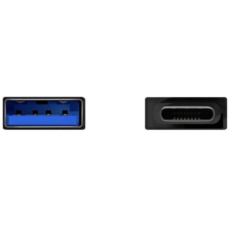 Adaptador USB 3.2 Aisens A108-0717 / Fêmea USB - Macho USB Tipo C / Preto