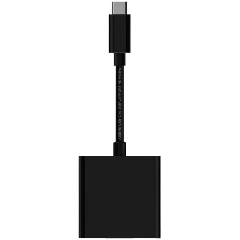 Conversor Aisens A109-0345 / USB Tipo C Macho - Displayport Fêmea / 15cm / Preto