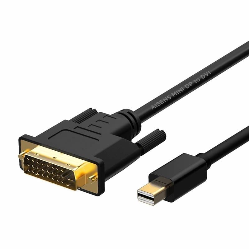 Aisens A125-0363 Cabo Conversor Mini Displayport Macho - DVI Macho / 2m / Preto