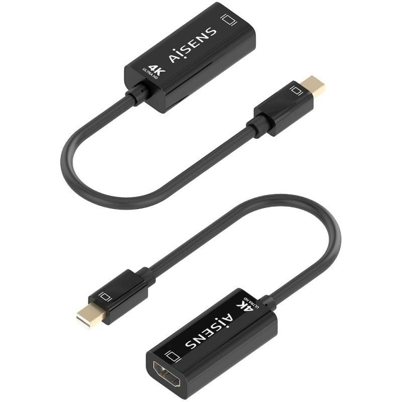 Cabo Conversor A125-0904 da Aisens / Mini Displayport Macho - HDMI Fêmea / 15cm / Preto