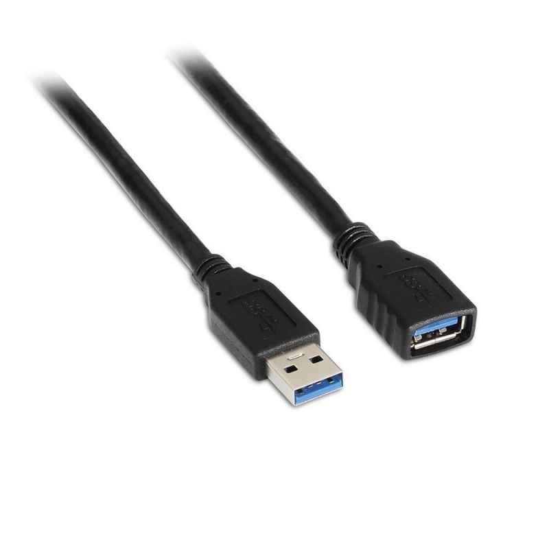 Cabo de Extensão USB 3.0 Aisens A105-0041 / Macho USB - Fêmea USB / Até 9W / 625mbps / 1m / Preto