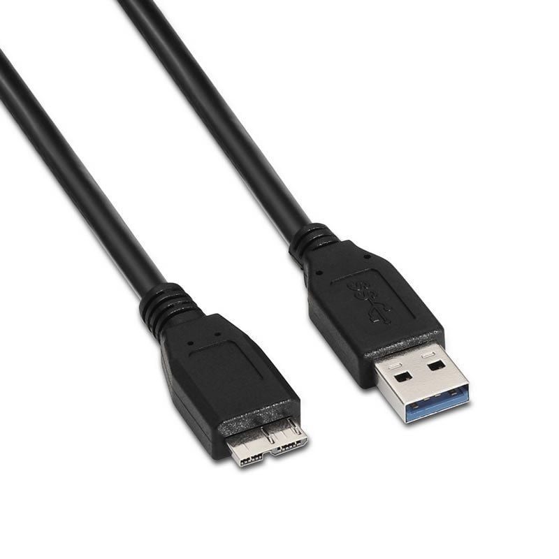Cabo USB 3.0 Aisens A105-0044 / Macho USB - Macho Microusb / Até 9W / 625mbps / 2m / Preto