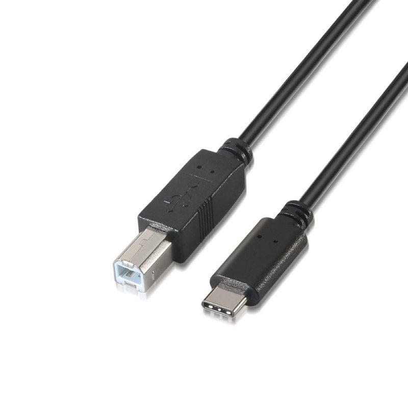 Cabo USB 2.0 para Impressora Aisens A107-0054 / USB Tipo C Macho - USB Tipo B Macho / Até 9W / 625m…