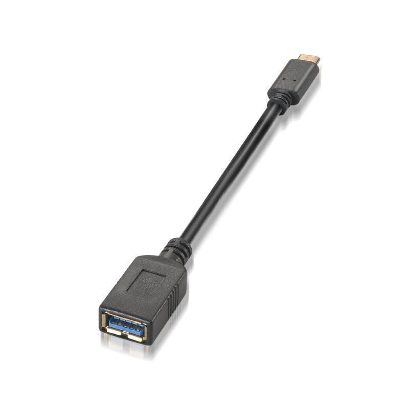 Cabo USB 3.1 Tipo C Aisens A107-0062 / USB Tipo C Macho - USB Fêmea / Até 27W / 625mbps / 15cm / Pr…