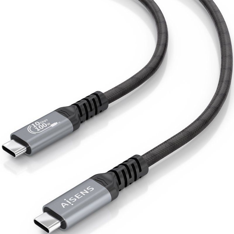 Cabo USB 3.2 Tipo C Aisens A107-0989 / Cabo USB Tipo C - Cabo USB Tipo C / Até 100W / 10gbps / 4m /…