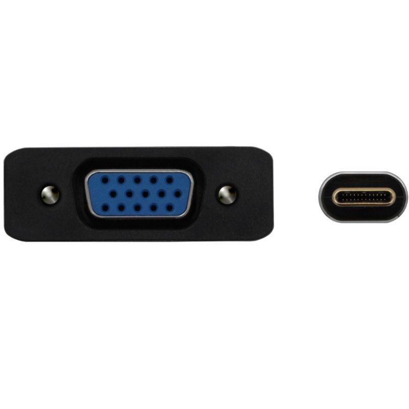 Conversor Aisens A109-0691 / USB Tipo C Macho - VGA Fêmea / Até 27W / 1250mbps / 15cm / Cinzento