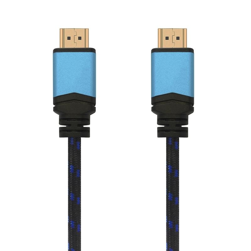 Cabo HDMI 2.0 4K Aisens A120-0357 / Macho HDMI - Macho HDMI / Até 10W / 2250mbps / 2m / Preto / Azul