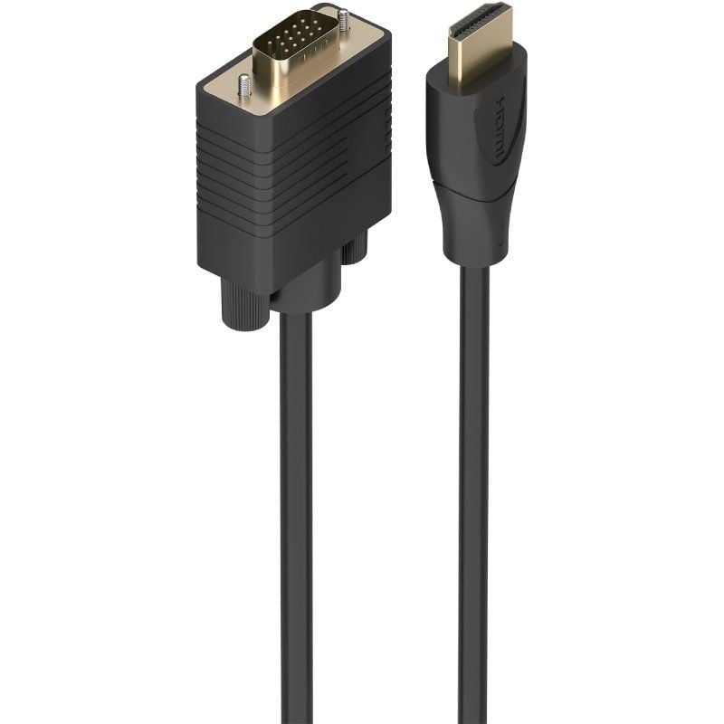 Cabo Conversor SVGA Macho / HDMI Macho Aisens A122-1011 / 1,5 M / Preto