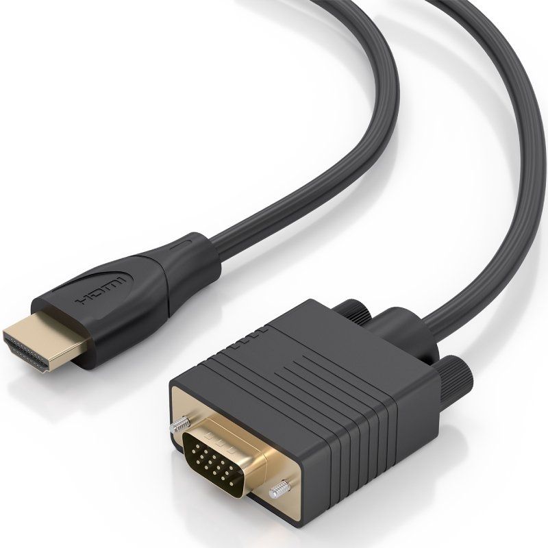Cabo Conversor SVGA Macho / HDMI Macho Aisens A122-1011 / 1,5 M / Preto
