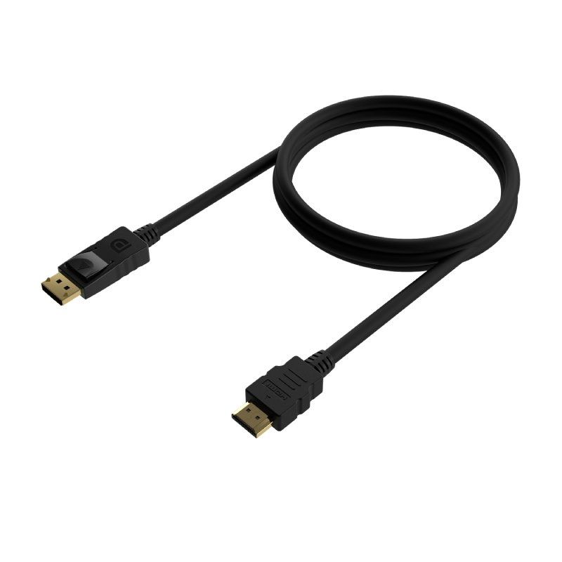 Cabo Conversor Aisens A125-0550 / Displayport Macho - HDMI Macho / Até 5W / 2300mbps / 50cm / Preto