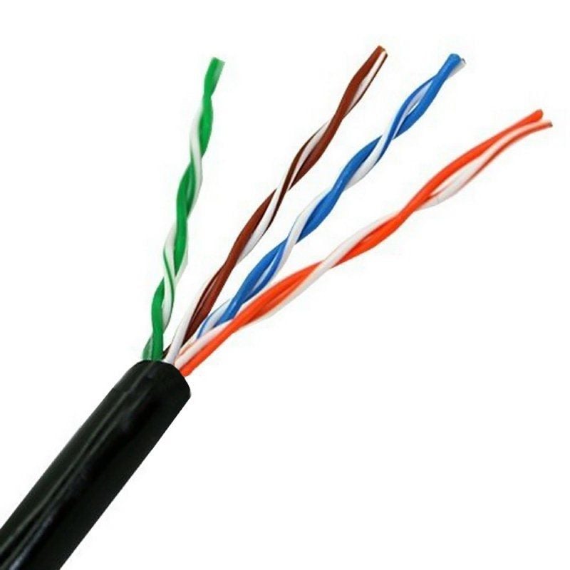 Aisens A133-0213 Bobina de Cabo UTP RJ45 Cat.5e para Exterior / 305m / À Prova de Água / Preto