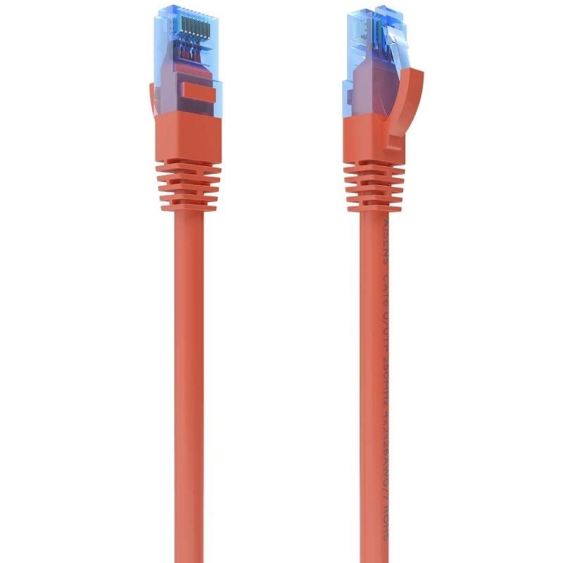 Cabo de Rede RJ45 AWG26 CCA UTP Cabo de Rede Aisens A135-0785 Cat.6 / 25cm / Vermelho