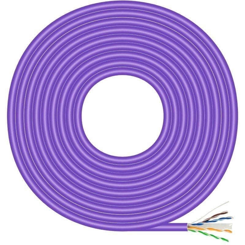 Bobina de Cabo RJ45 AWG23 UTP Aisens A135-0749 Cat.6 / LSZH / 500m / Violeta