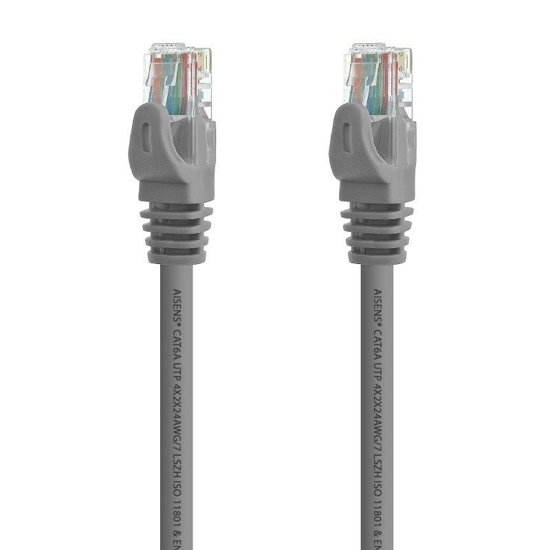 Cabo de Rede RJ45 UTP Aisens A145-0326 Cat.6a / 1m / Cinzento