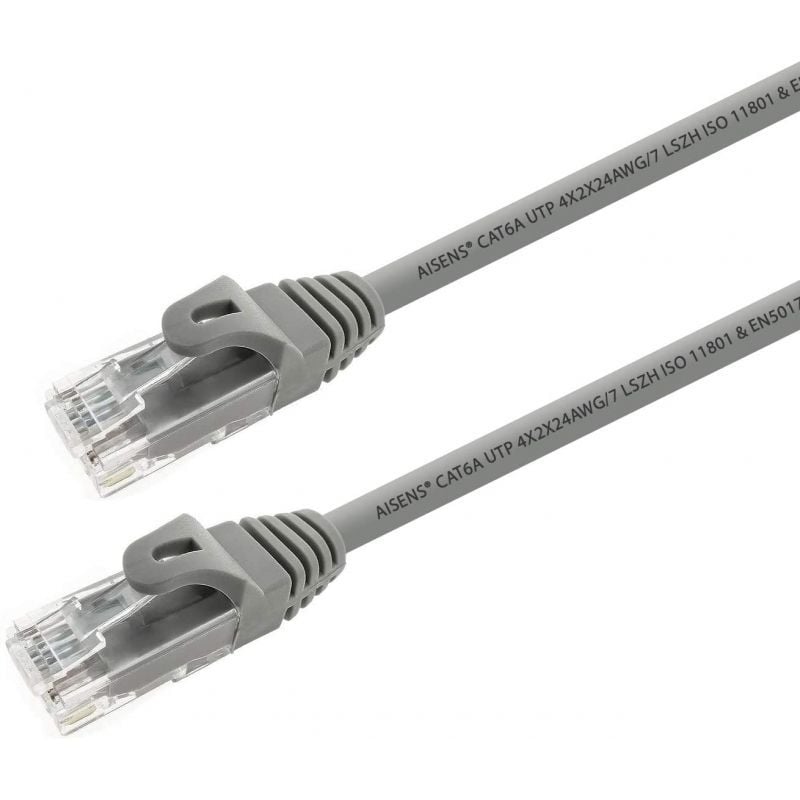 Cabo de Rede RJ45 UTP Aisens A145-0326 Cat.6a / 1m / Cinzento