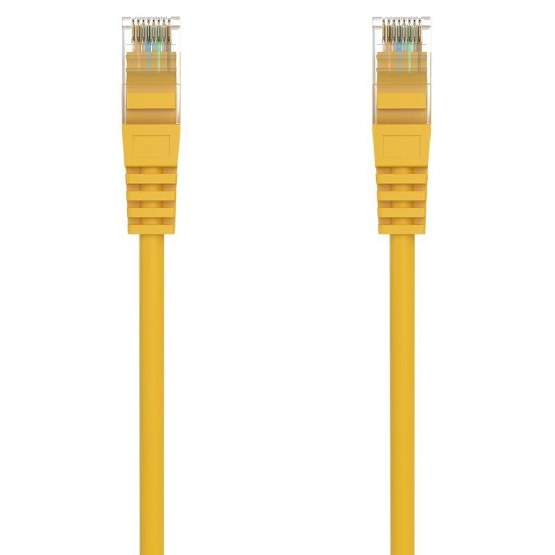 Cabo de Rede RJ45 AWG24 UTP Aisens A145-0563 Cat.6a / LSZH / 25cm / Amarelo