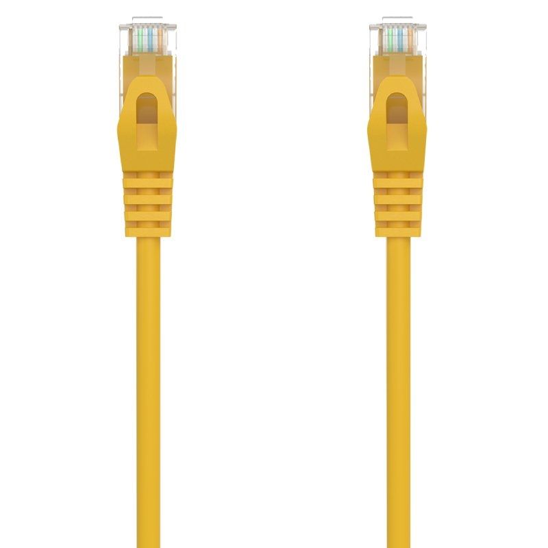 Cabo de Rede RJ45 AWG24 UTP Aisens A145-0566 Cat.6a / LSZH / 1 M / Amarelo