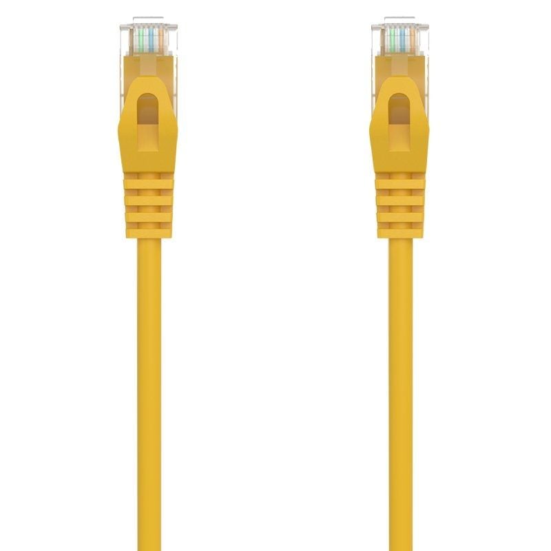 Cabo de Rede RJ45 AWG24 UTP Aisens A145-0566 Cat.6a / LSZH / 1 M / Amarelo