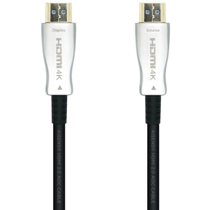 Cabo HDMI 2.0 AOC 4K Aisens A148-0379 / Macho HDMI - Macho HDMI / 30m / Preto