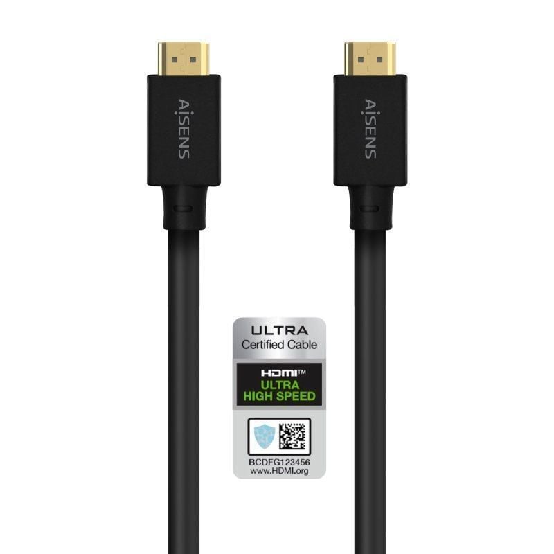 Aisens A150-0680 Cabo HDMI 2.1 8K HDMI / Macho HDMI - Macho HDMI / 5m / Certificado / Preto