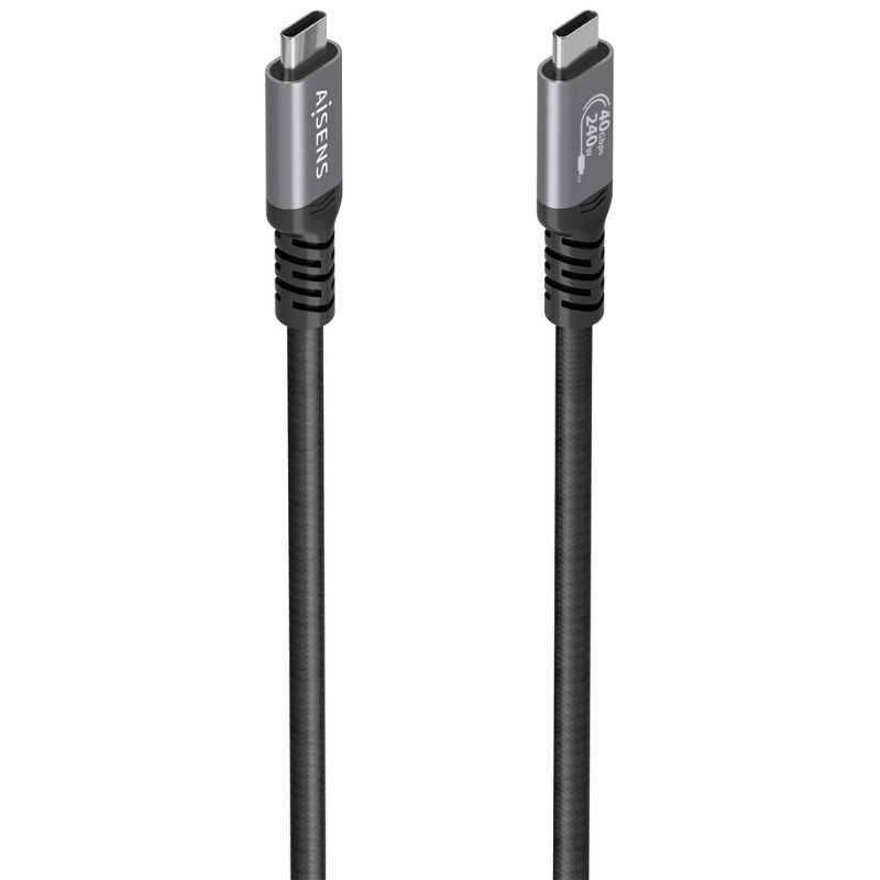 Cabo USB 4.0 Tipo C Aisens A156-0994 / Macho USB Tipo C - Macho USB Tipo C / Até 240W / 40gbps / 1m…
