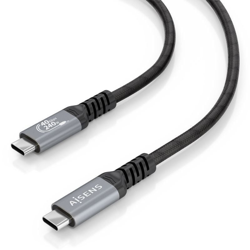 Cabo USB 4.0 Tipo C Aisens A156-0995 / Macho USB Tipo C - Macho USB Tipo C / Até 240W / 40gbps / 1,…