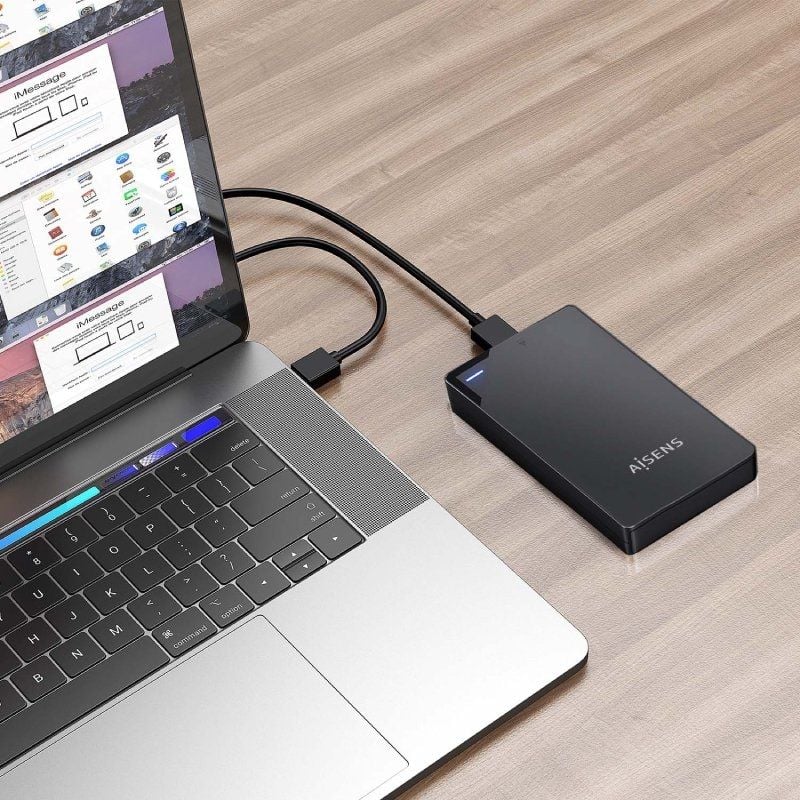 Aisens Ase-2520b / USB 3.1 / Caixa para Unidade de Disco Rígido Externa de 2,5" sem Parafusos