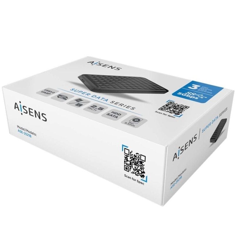 Aisens Ase-2521b / USB 3.1 / Caixa para Unidade de Disco Rígido Externa de 2,5" sem Parafusos