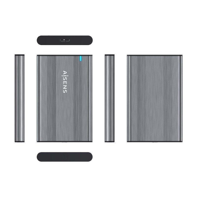 Aisens Ase-2526gr / USB 3.1 / Caixa para Unidade de Disco Rígido Externa de 2,5" sem Parafusos