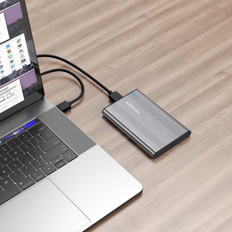 Aisens Ase-2526gr / USB 3.1 / Caixa para Unidade de Disco Rígido Externa de 2,5" sem Parafusos