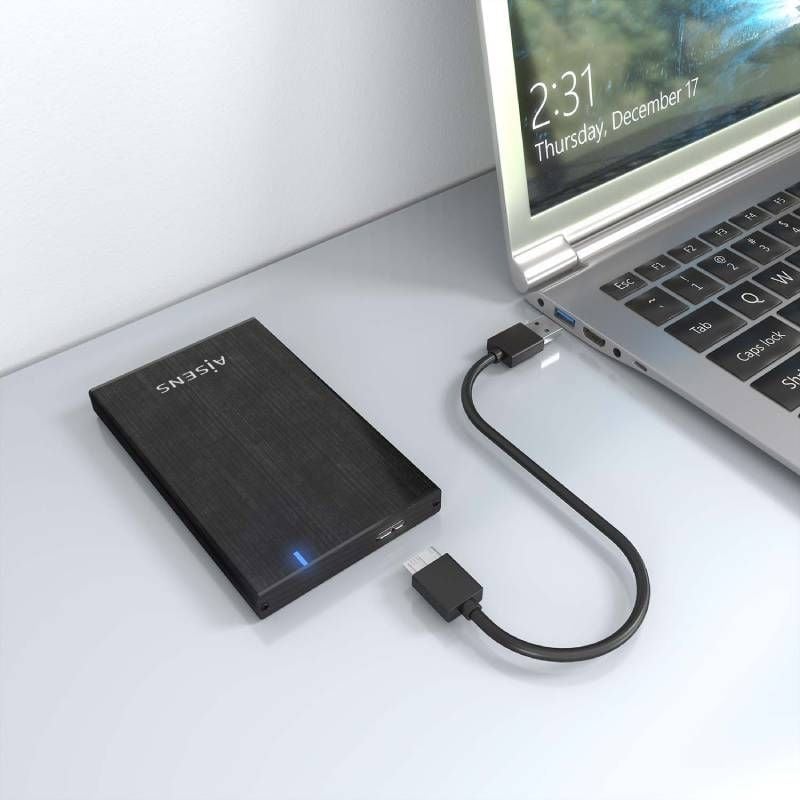 Aisens Ase-2527b Caixa para Unidade de Disco Rígido Externa de 2,5" / USB 3.1