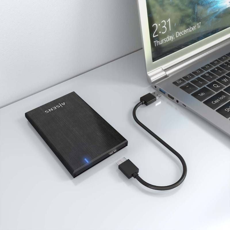 Aisens Ase-2528b Caixa para Unidade de Disco Rígido Externa de 2,5" / USB 3.1