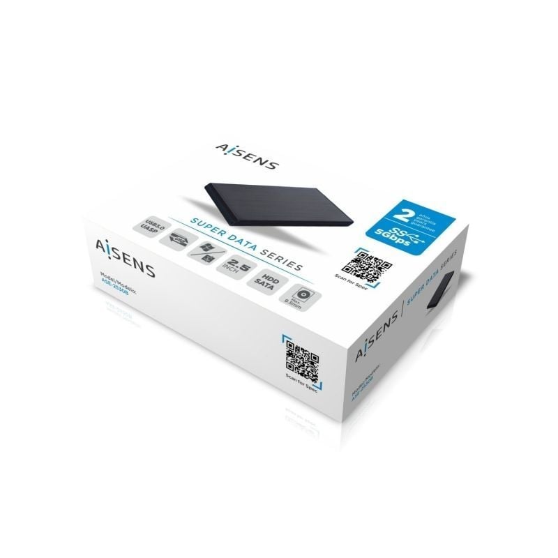 Aisens Ase-2530b Caixa para Unidade de Disco Rígido Externa de 2,5" / USB 3.1