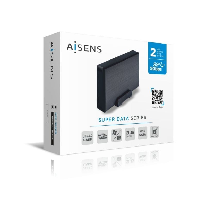 Aisens Ase-3530b Caixa para Unidade de Disco Rígido Externa de 3,5" / USB 3.1