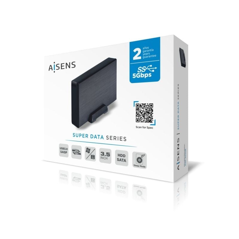 Aisens Ase-3530b Caixa para Unidade de Disco Rígido Externa de 3,5" / USB 3.1