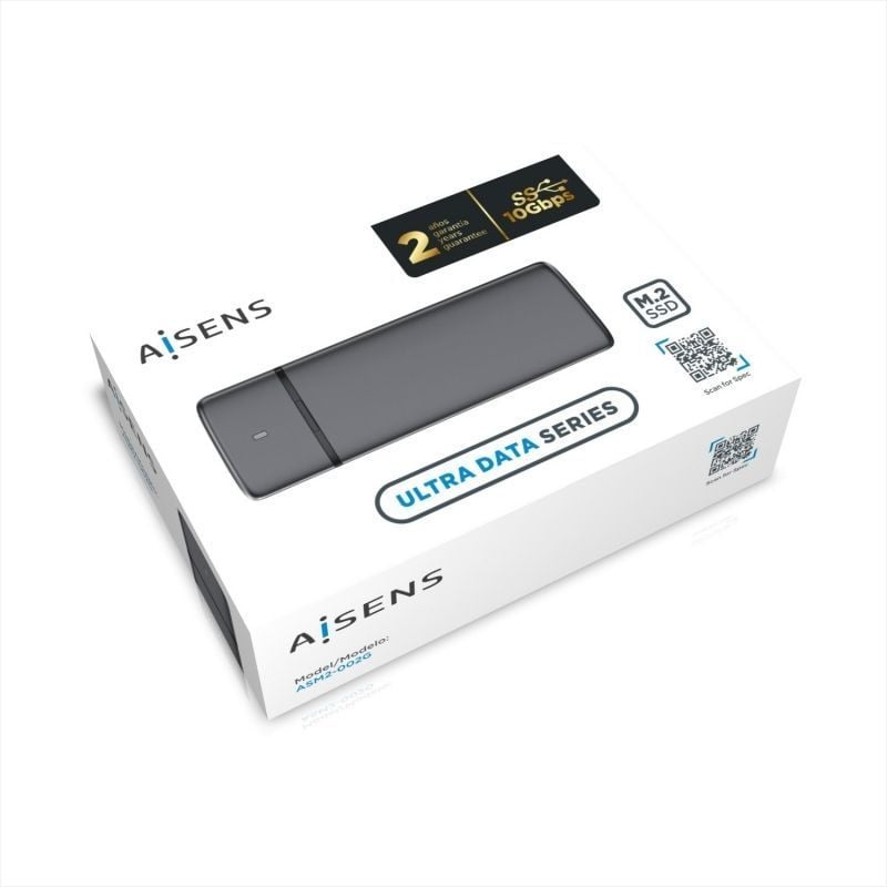 Aisens Asm2-002g M.2 SATA / NVME Caixa Externa para SSD Asm2-002g / USB 3.1 / sem Parafusos