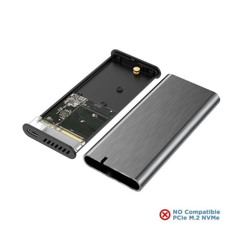 Aisens Asm2-007gry Caixa Externa para SSD M.2 SATA / USB 3.1 Gen1 / sem Parafusos