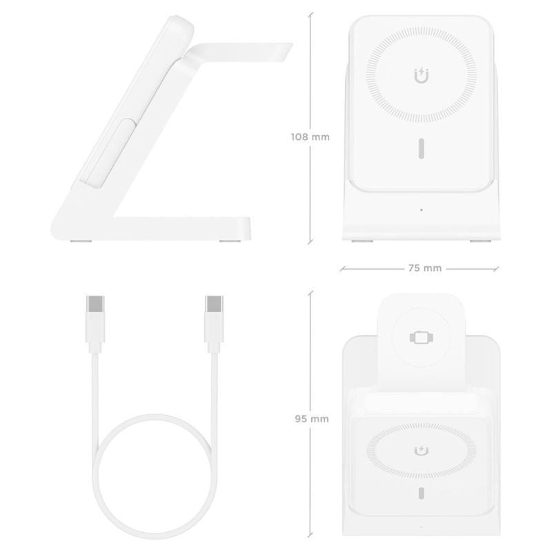 Base de Carregamento sem Fios Aisens Asch-15w4wc063-w / 15W / Branco