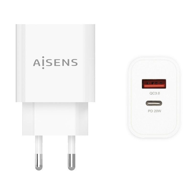 Carregador de Parede Aisens A110-0681 / 1xusb Type-c / 1xusb / 20W