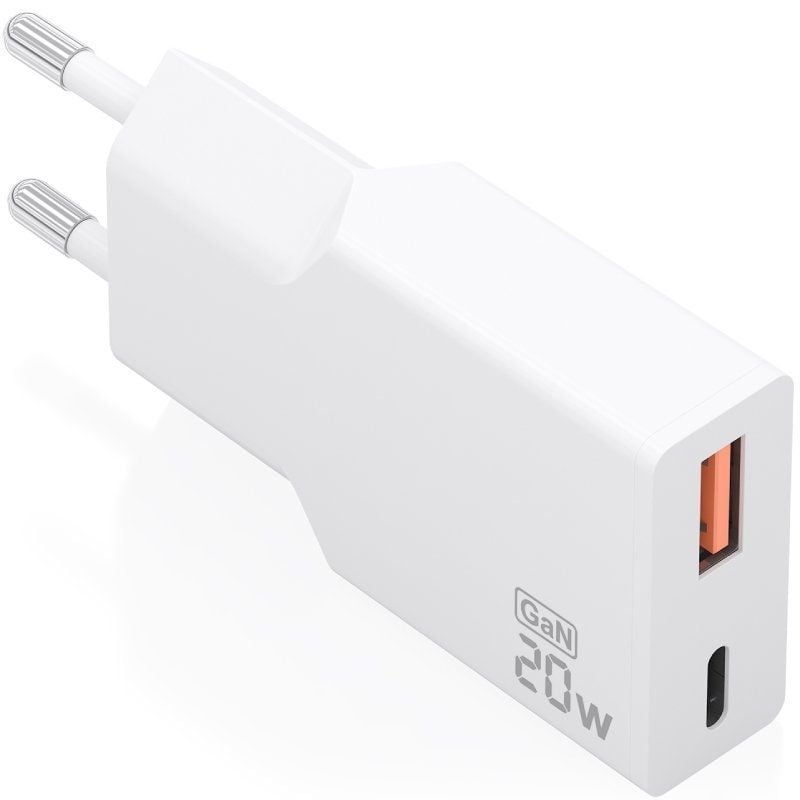 Carregador de Parede Aisens A110-0998 Gan A110-0998 / 1xusb Type-c / 1xusb / 20W / Branco