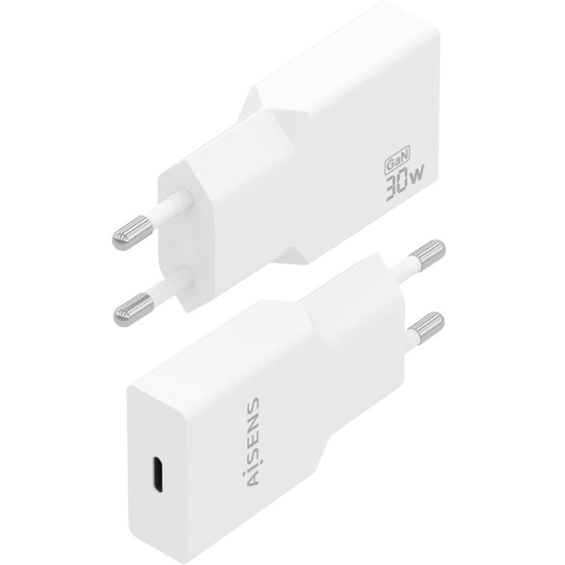 Carregador de Parede Aisens A110-1001 Gan / 1xusb Type-c / 30W / Branco