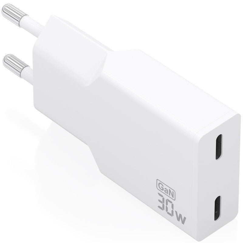 Carregador de Parede Aisens A110-1003 Gan / 2xusb Type-c / 30W / Branco