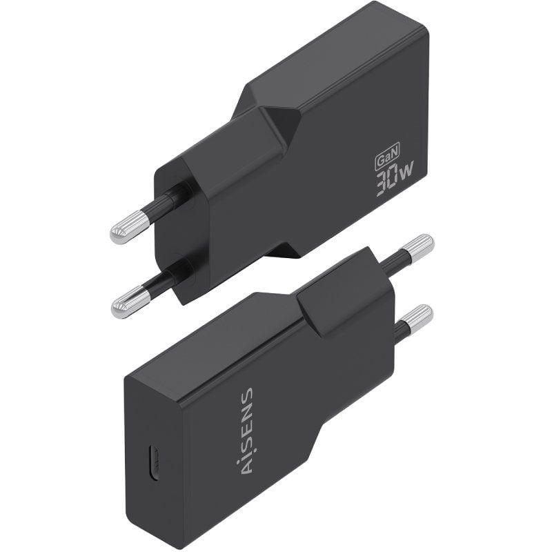 Carregador de Parede Aisens A110-1004 Gan / 1xusb Type-c / 30W / Preto