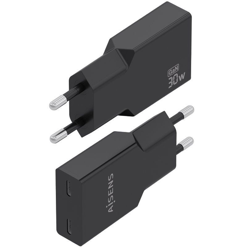Carregador de Parede Aisens A110-1006 Gan / 2xusb Tipo C / 30W / Preto