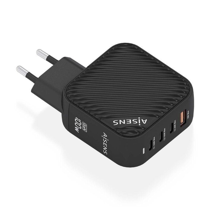 Carregador de Parede Gan Aisens Asch-100w4p029-bk / 3xusb Type-c / 1x USB / 100W